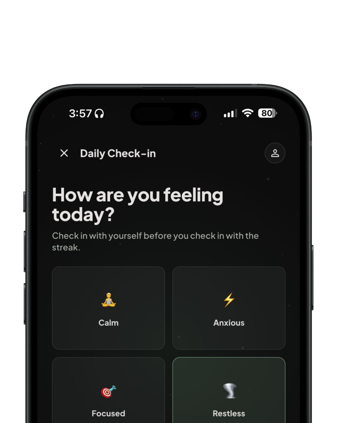 One Day check-in screen preview